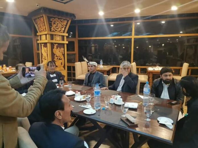 A high powered delegation consist of various walks of life from hunza met the sr. Minister Obaidullah beg today at Aliabad