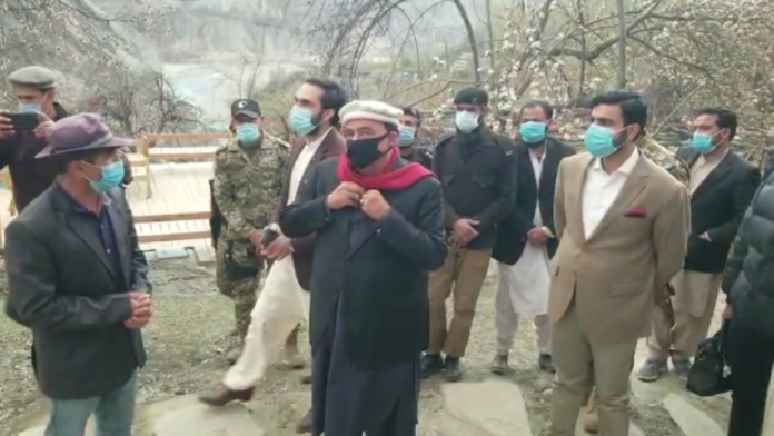 Hunza.Home Minister Sheikh Rasheed Ahmed visits Hunza's historically famous alat Fort .