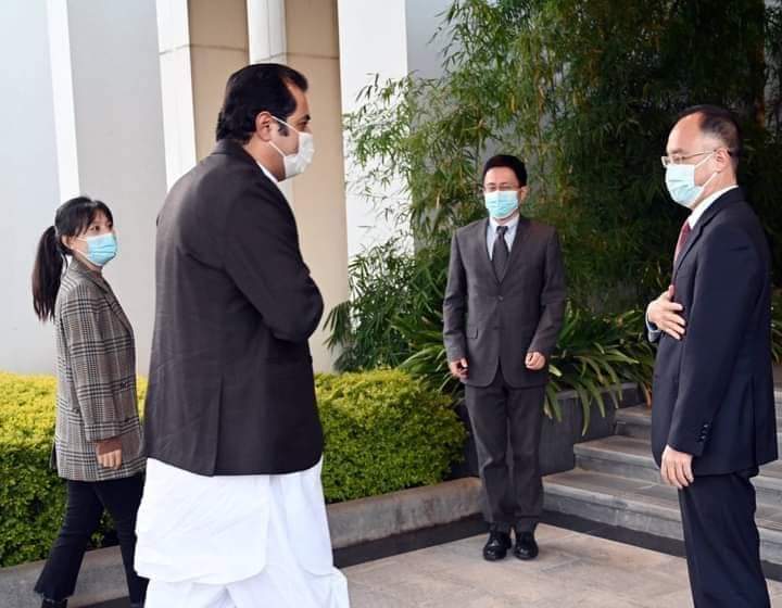 GilgitBaltistan Chief Minister Khalid Khurshid and Chinese Ambassador met at Islamabad