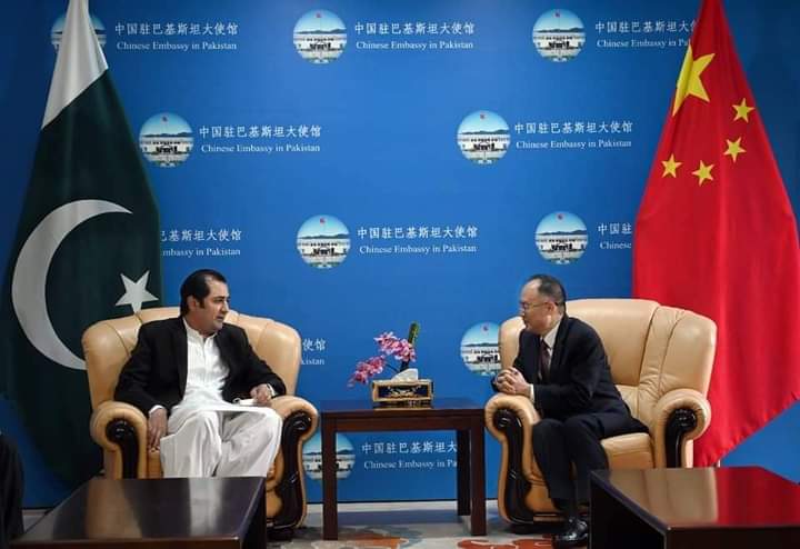 GilgitBaltistan Chief Minister Khalid Khurshid and Chinese Ambassador met at Islamabad