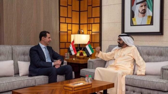 Syrian President Bashar al-Assad and Sheikh Mohammed bin Rashid of UAE